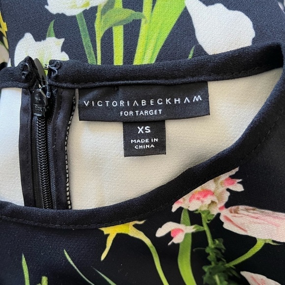 Victoria Beckham Target Black Floral Sheath Dress XS - Picture 6 of 10